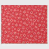 Sneeuwvlokken, Rode en Witte Sneeuwvlokken, Sneeuw Cadeaupapier (Vlak)