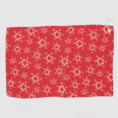 Sneeuwvlokken, Rode en Witte Sneeuwvlokken, Sneeuw Golfhanddoek (Horizontaal)