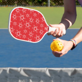 Sneeuwvlokken, Rode en Witte Sneeuwvlokken, Sneeuw Pickleball Paddle