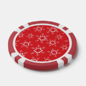 Sneeuwvlokken, Rode en Witte Sneeuwvlokken, Sneeuw Poker Chips (Enkel)