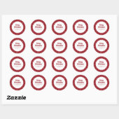 Sneeuwvlokken Rode Kerst Sticker (Vel)