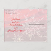 Sneeuwvlokken Rode Kerstmis Zegeningen Familie Afb Feestdagenkaart (Achterkant)