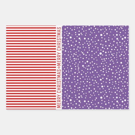 Sneeuwvlokken, rode strepen met kerstbomen blauw inpakpapier vel (Voorkant 2)