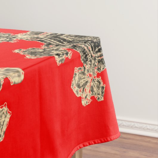 Sneeuwvlokken rode tafelkleed (Voorbeeld)