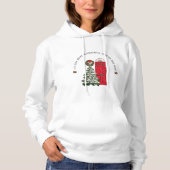 Sneeuwvlokken Rode Waterverf Schattigee Kerstboom Hoodie
