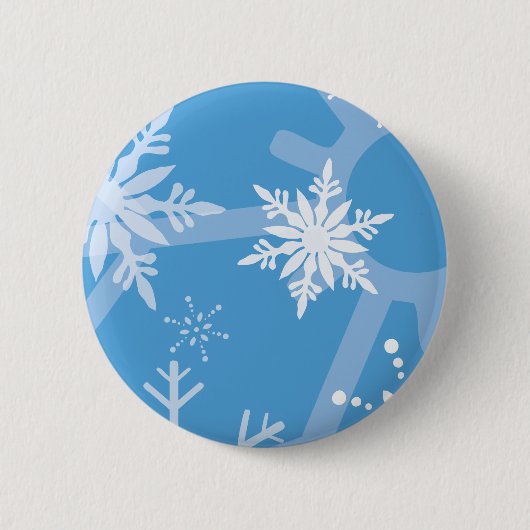 Sneeuwvlokken Ronde Button 5,7 Cm (Voorkant)