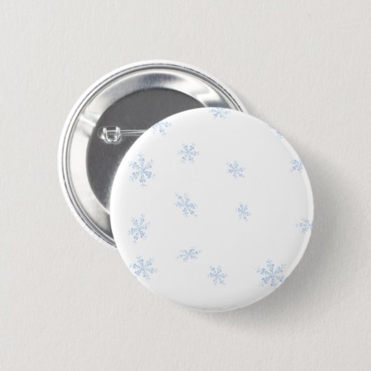 Sneeuwvlokken Ronde Button 5,7 Cm (Voorkant /achterkant)