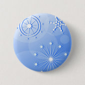 Sneeuwvlokken Ronde Button 5,7 Cm (Voorkant)