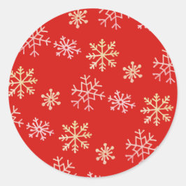 Sneeuwvlokken Ronde Sticker