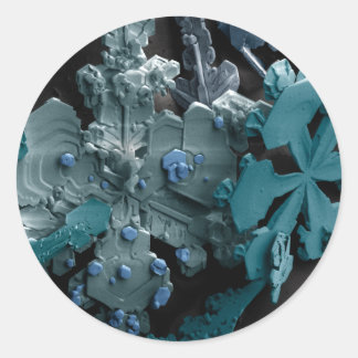 Sneeuwvlokken Ronde Sticker