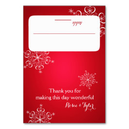 Sneeuwvlokken Rood 2 Zitplaatsen Kaart