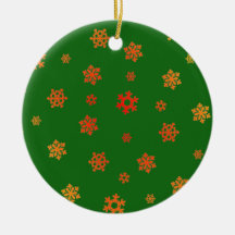 Sneeuwvlokken (rood en goud) [kerstpatroon]