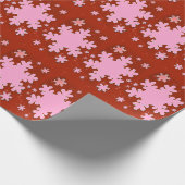 Sneeuwvlokken rood inpakpapier (Hoek)