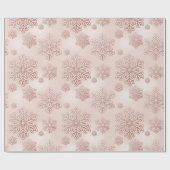 Sneeuwvlokken Roos Gouden Glitter Roze Sparkle Cadeaupapier (Vlak)