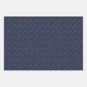 Sneeuwvlokken Roze Blauw en Marine Winter Inpakpapier Vel (Voorkant 2)