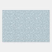 Sneeuwvlokken Roze Blauw en Marine Winter Inpakpapier Vel (Voorkant)