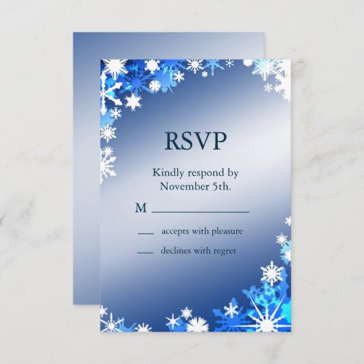 Sneeuwvlokken RSVP 2 (Voorkant / Achterkant)