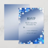 Sneeuwvlokken RSVP 2 Kaartje (Voorkant / Achterkant)