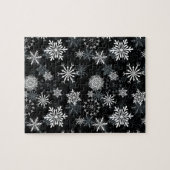 Sneeuwvlokken 's nachts legpuzzel (Horizontaal)