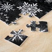 Sneeuwvlokken 's nachts legpuzzel (Zijkant)
