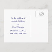 Sneeuwvlokken Save the Date Briefkaart (Achterkant)