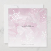 Sneeuwvlokken Save the Date: Winter Roze Date (Achterkant)