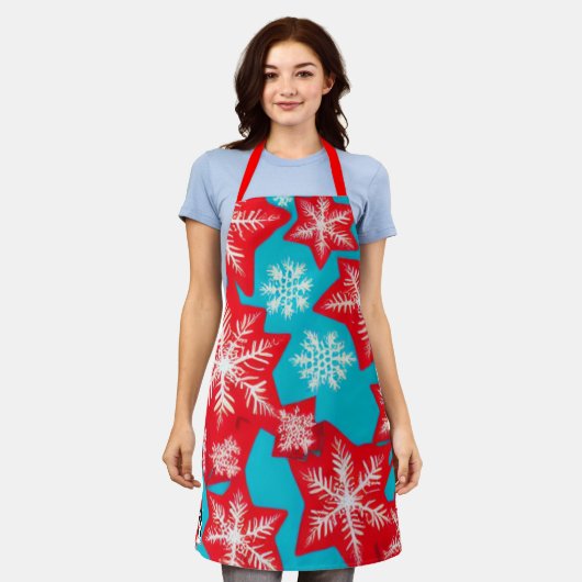 Sneeuwvlokken Schort (Gedragen)