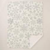 Sneeuwvlokken Sherpa Deken (Voorkant)