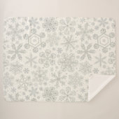 Sneeuwvlokken Sherpa Deken (Voorkant (horizontaal))