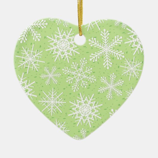 Sneeuwvlokken, siervisjes keramisch ornament (Voorkant)