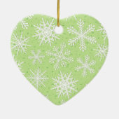 Sneeuwvlokken, siervisjes keramisch ornament (Achterkant)