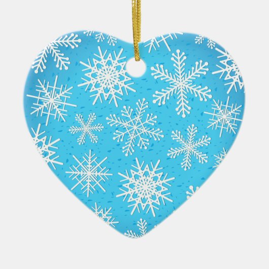 Sneeuwvlokken, siervisjes keramisch ornament (Voorkant)