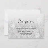 Sneeuwvlokken & Sneeuw Bos Winter Bruiloftsrecepti Kaart (Voorkant)