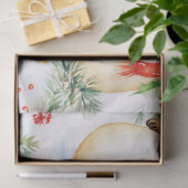 Sneeuwvlokken Sneeuwvlokken Snow Holly Berries Ker Tissuepapier (Geschenk)