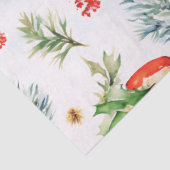 Sneeuwvlokken Sneeuwvlokken Snow Holly Berries Ker Tissuepapier (Detail)