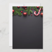 Sneeuwvlokken, snoep, Lichten Kerstmis Partij Kaart (Achterkant)