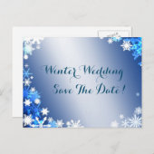 Sneeuwvlokken sparen het Briefkaart 2 van de Datum (Voorkant / Achterkant)