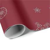 Sneeuwvlokken Sparkles Glitter Modern Christmas Re Cadeaupapier (Rol Hoek)