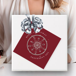 Sneeuwvlokken Sparkles Glitter Red Christmas Chic Bedankjes Labels