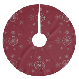 Sneeuwvlokken Sparkles Glitter Red Christmas Chic Kerstboom Rok