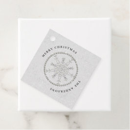 Sneeuwvlokken Sparkles Glitter Witte Kerst Chic Bedankjes Labels
