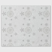 Sneeuwvlokken Sparkles Glitter Witte Kerst Chic Cadeaupapier (Vlak)