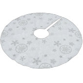 Sneeuwvlokken Sparkles Glitter Witte Kerst Chic Kerstboom Rok (Gekanteld)