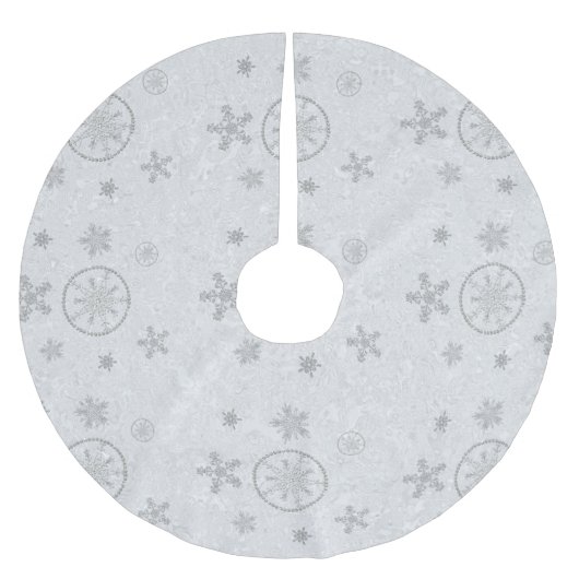Sneeuwvlokken Sparkles Glitter Witte Kerst Chic Kerstboom Rok (Voorkant)