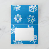 Sneeuwvlokken Speech Bubble Leuk Retro Stripboek Kaart (Binnen)