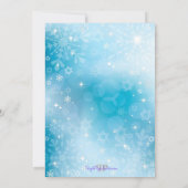 Sneeuwvlokken ster van David Bat Mitswa Uitnodigin Kaart (Achterkant)