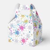 Sneeuwvlokken & sterren Kerstmis Bedankdoosjes (Achterkant)