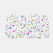 Sneeuwvlokken & sterren Kerstmis Bedankdoosjes (Uitgevouwen)