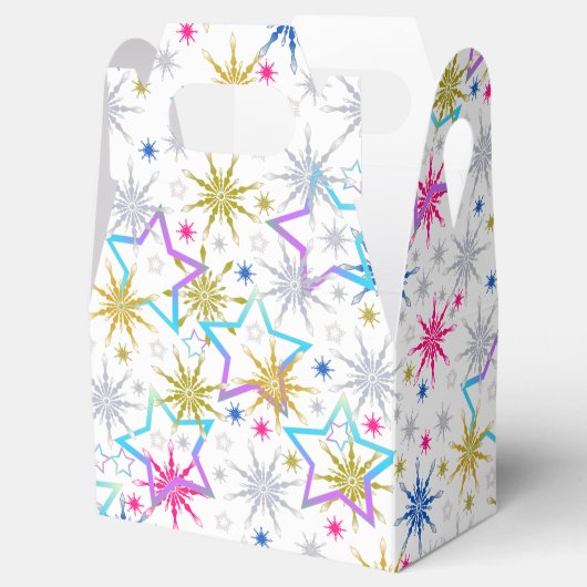 Sneeuwvlokken & sterren Kerstmis Bedankdoosjes (Geopend)