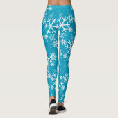 Sneeuwvlokken & Sterren op (uw kleur) Leggings (Achterkant)
